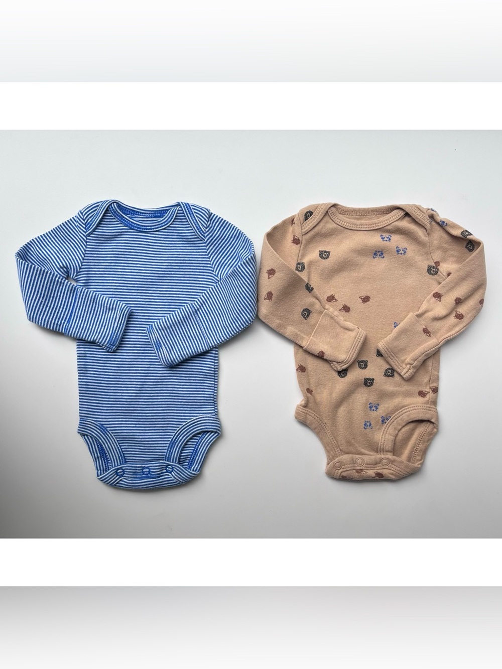 3/$10 CARTERS Baby boy lot of 2 bodysuits nb